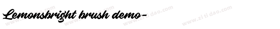 Lemonsbright brush demo字体转换